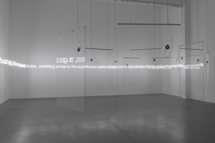 'E=L=A=P=S=E' in Glass with sound - Cerith Wyn Evans