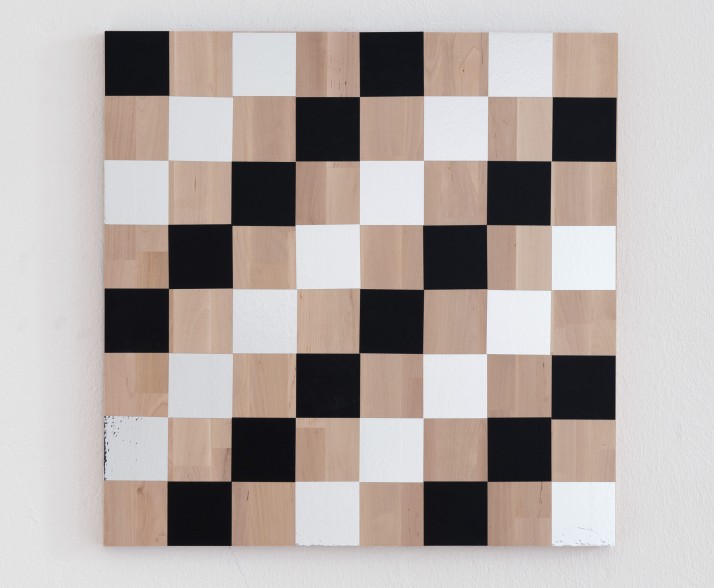 Karl Holmqvist Untitled Checkerboard Painting Black 01