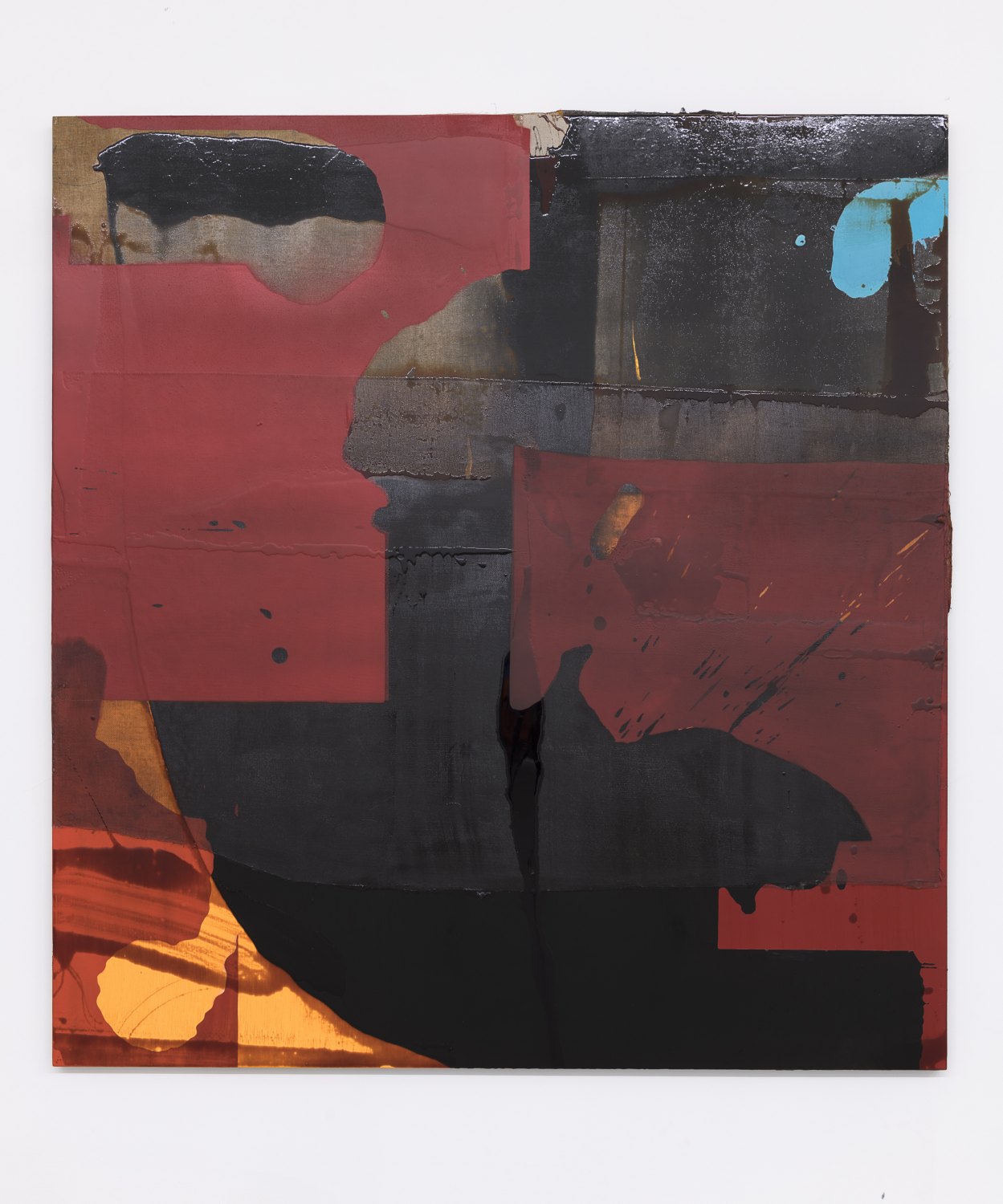 Alex Hubbard  Monument to Ohne Titel, 2018 Aluminium panel, acrylic, pigmented urethane, fiberglass, resin on linen 206 x 193 x 3,5 cm 