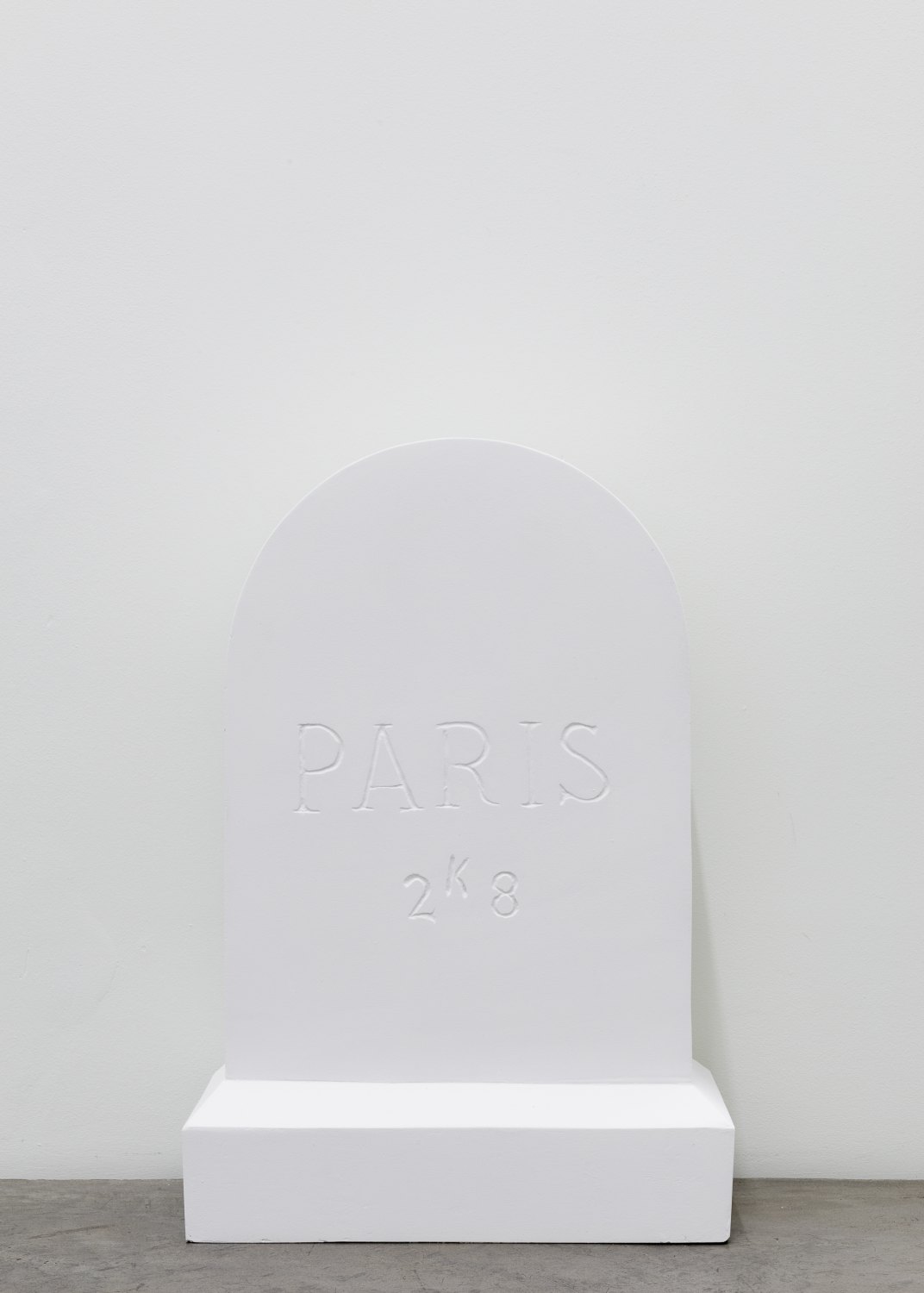 Claire Fontaine Untitled (Milestone), 2016 Polystyrene, cement, plaster of paris, and white wash, 70,5 x 47,5 x 26 cm  