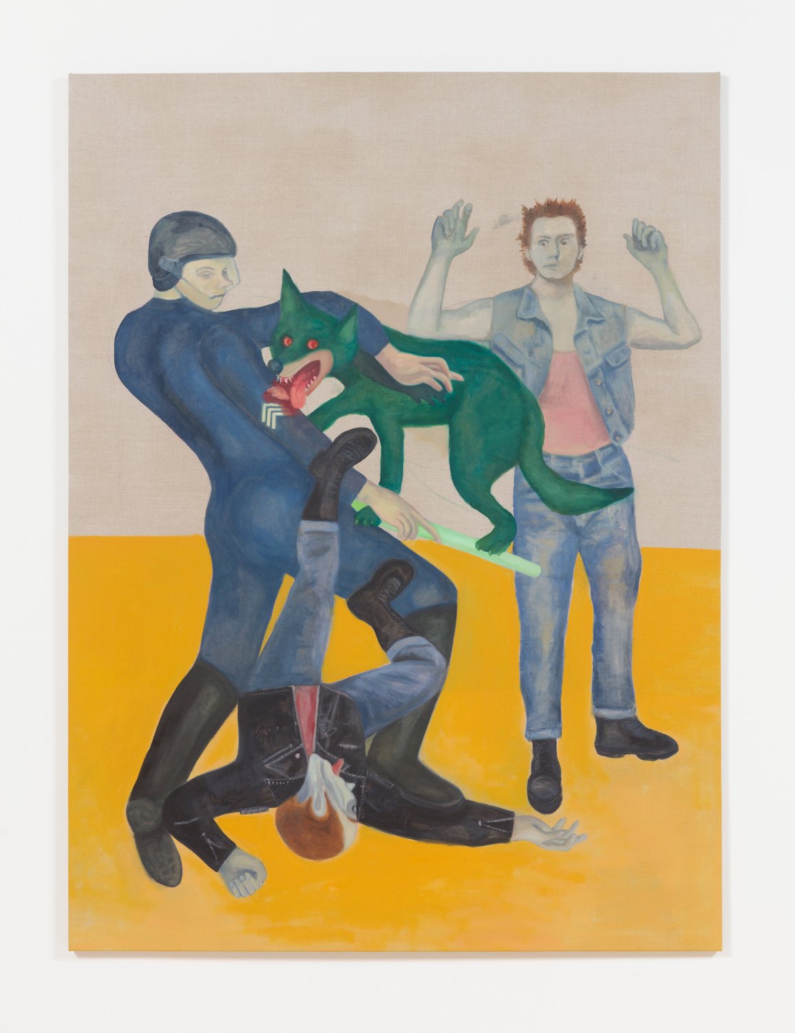 Jill Mulleady The fight was fixed, 2017 Oil on linen, 165 x 126 cm