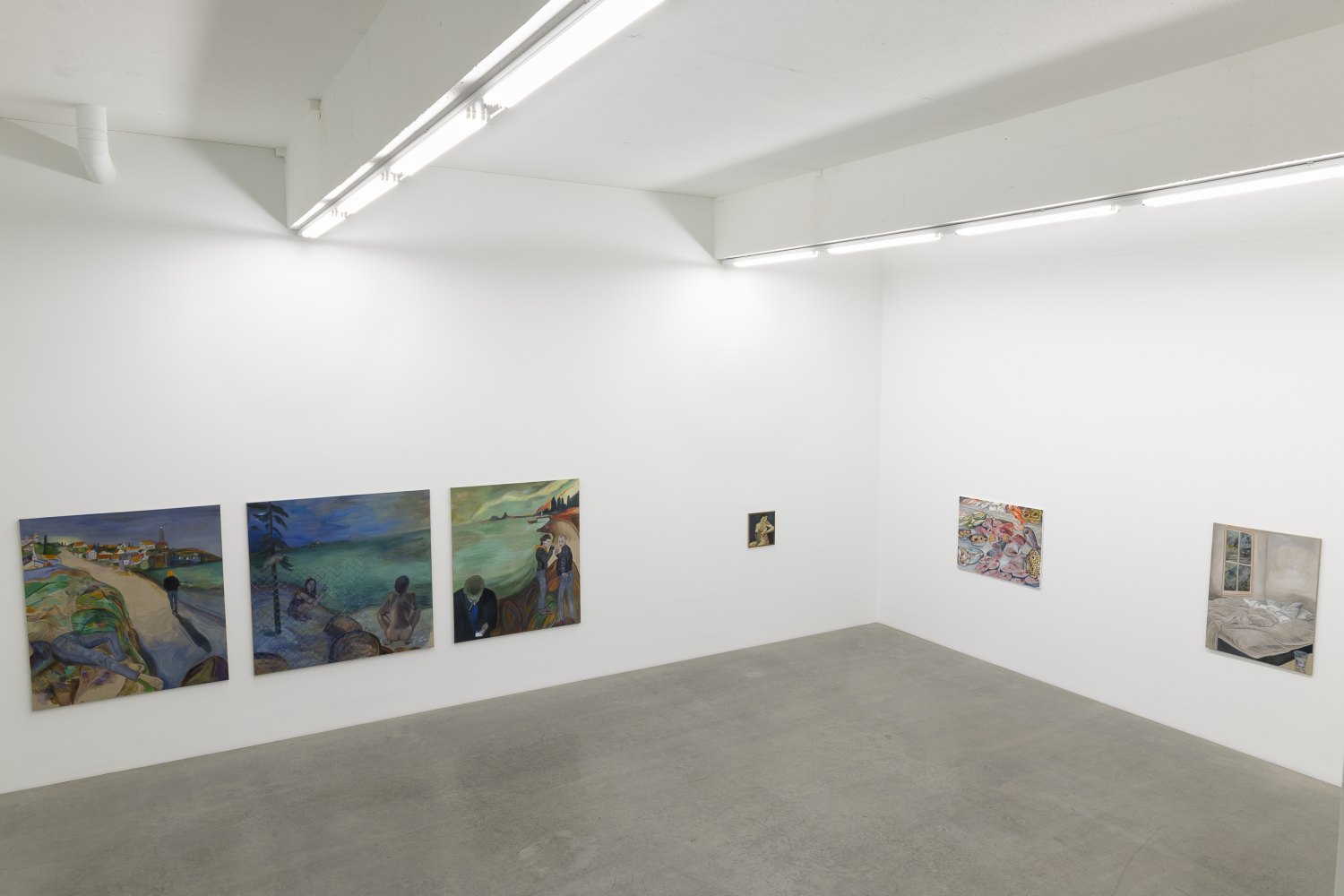 Jill Mulleady Mouth-to-Mouth Installation view, Galerie Neu, Berlin 2018
