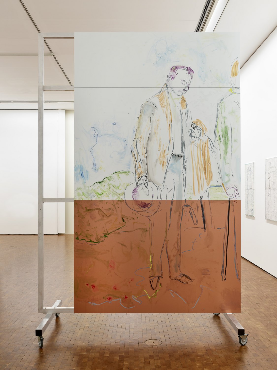 Reena Spaulings Bonjour!, 2017 Oil on dibond and other materials, 328 x 250 x 112 cm
