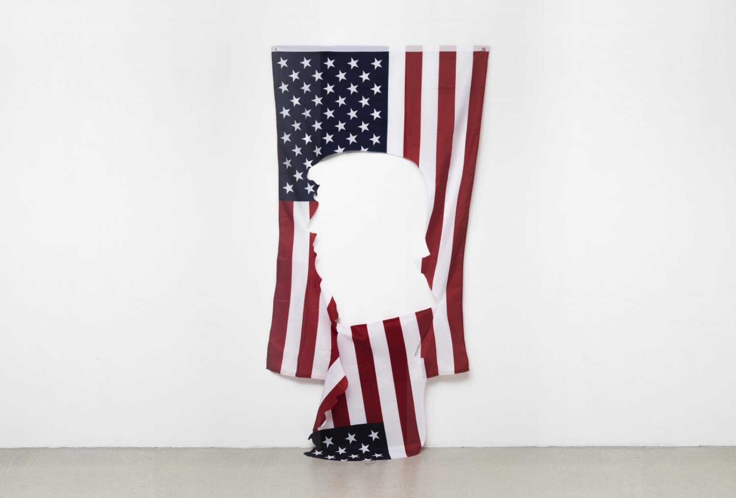 Claire Fontaine  Untitled (Negative), 2016 Nylon flag, 120 x 180 cm 