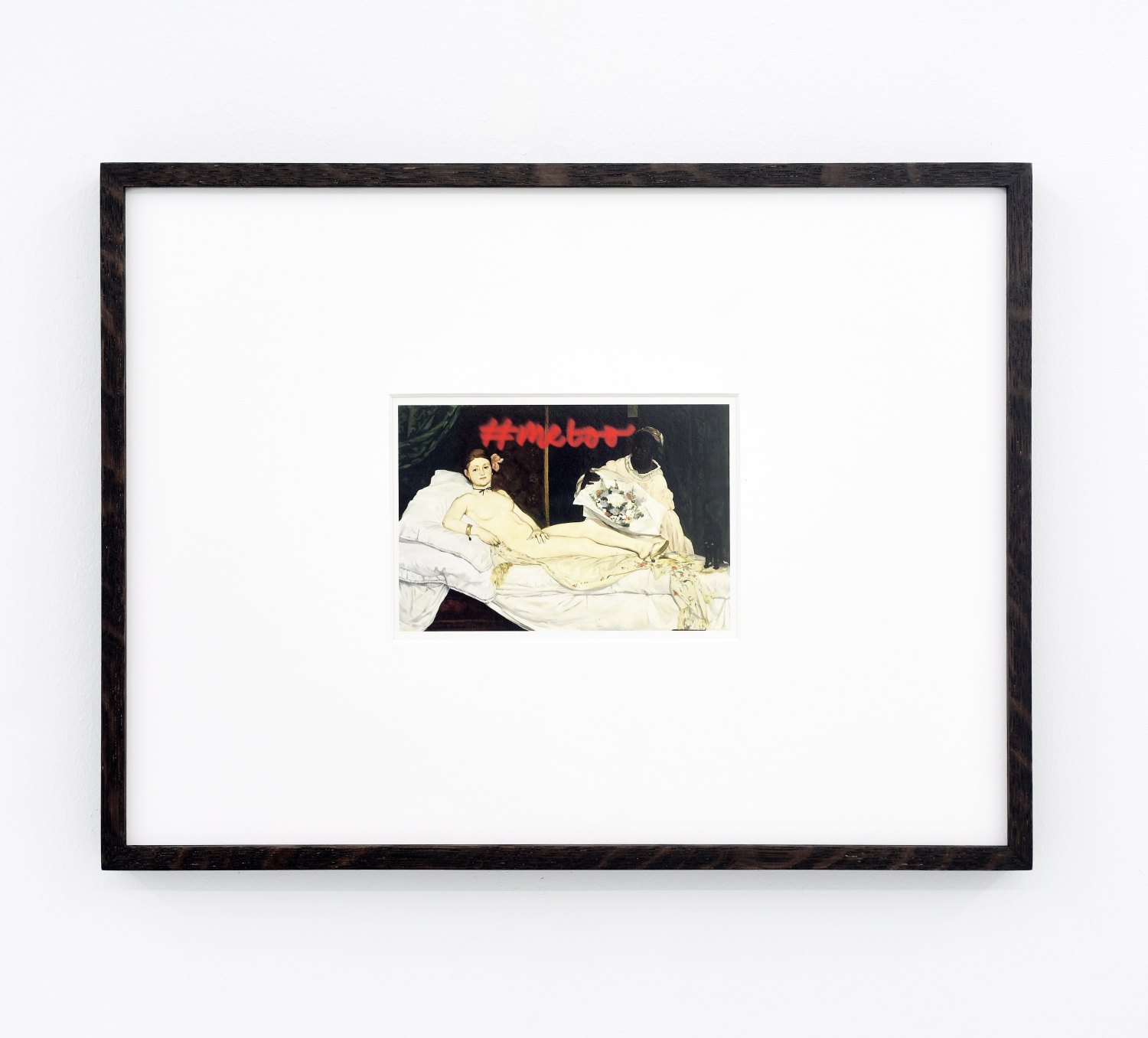 Claire Fontaine  #metoo (Olympia), 2018 Digital archival print, 15 x 22 cm 