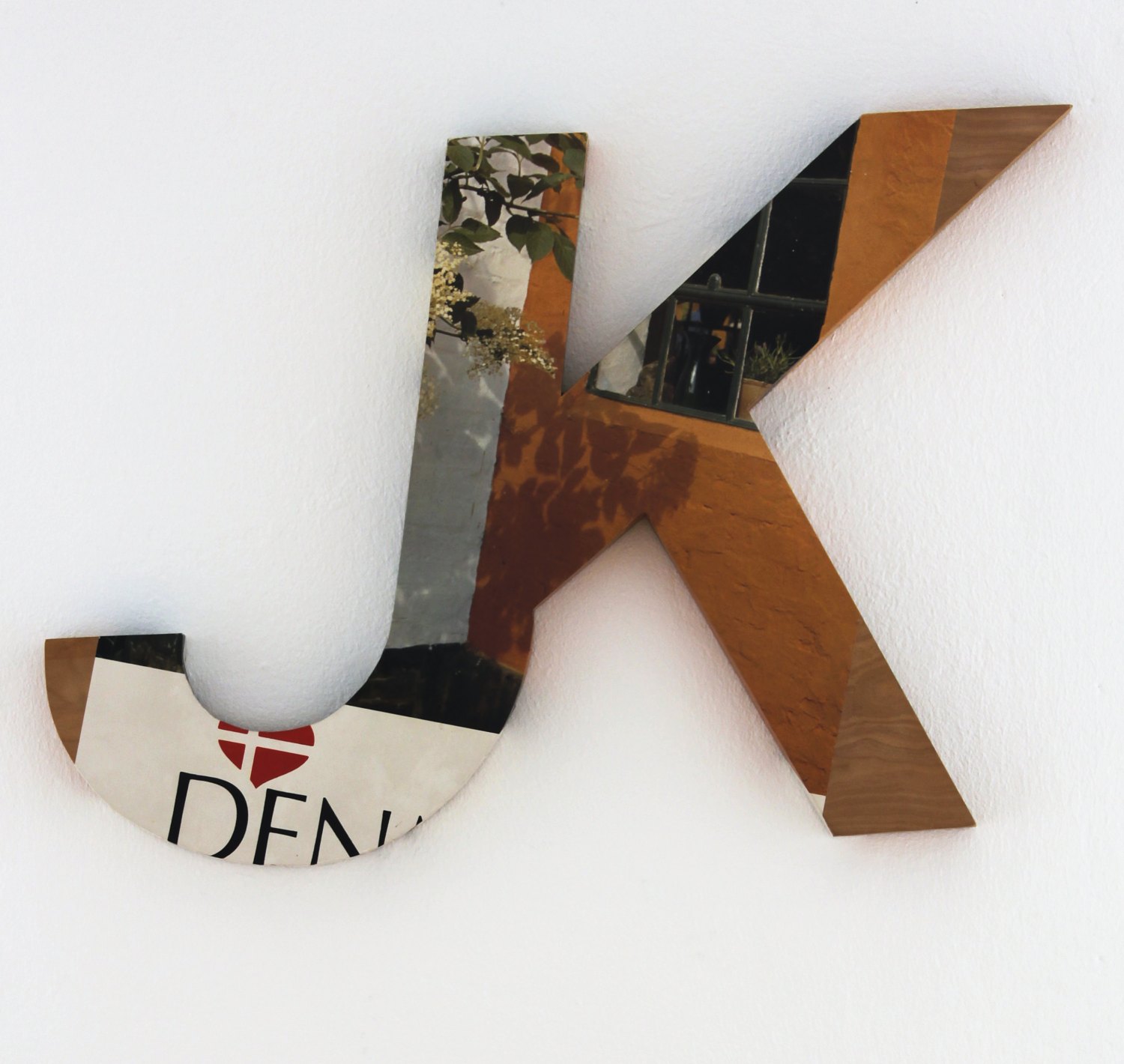 John Knight Danemark (Project for Documenta 7), 1982   Printed paper collage on plywood  71  x 78 x 3,8 cm