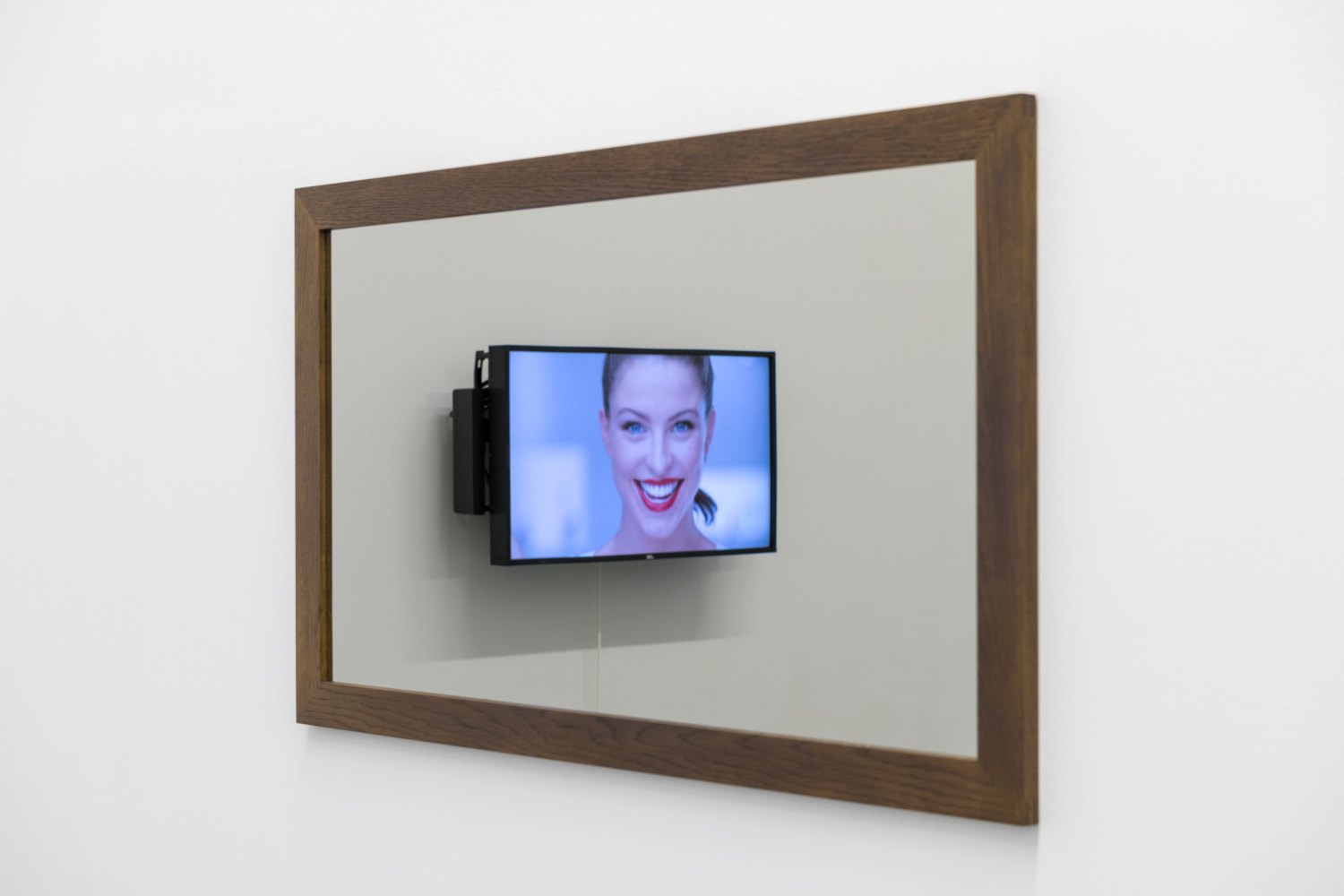 Daniel Pflumm  Untitled, 2019 Spy mirror chrome, 6 mm, framed  