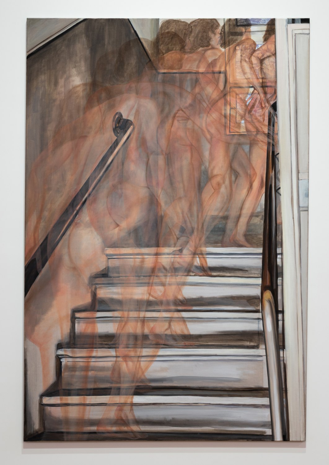 Jana Euler Nude Climbing Up the Stairs, 2014 Oil on canvas, 180 x 120 cm