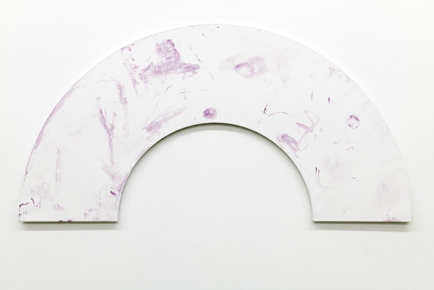 Fan, 2020, Tyrian purple on canvas, 218 x 109 x 2.5 cm