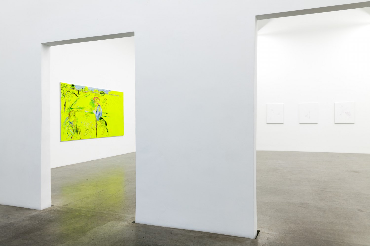 Installation view, Reena Spaulings, Life at Sea, Galerie Neu, Berlin 2020