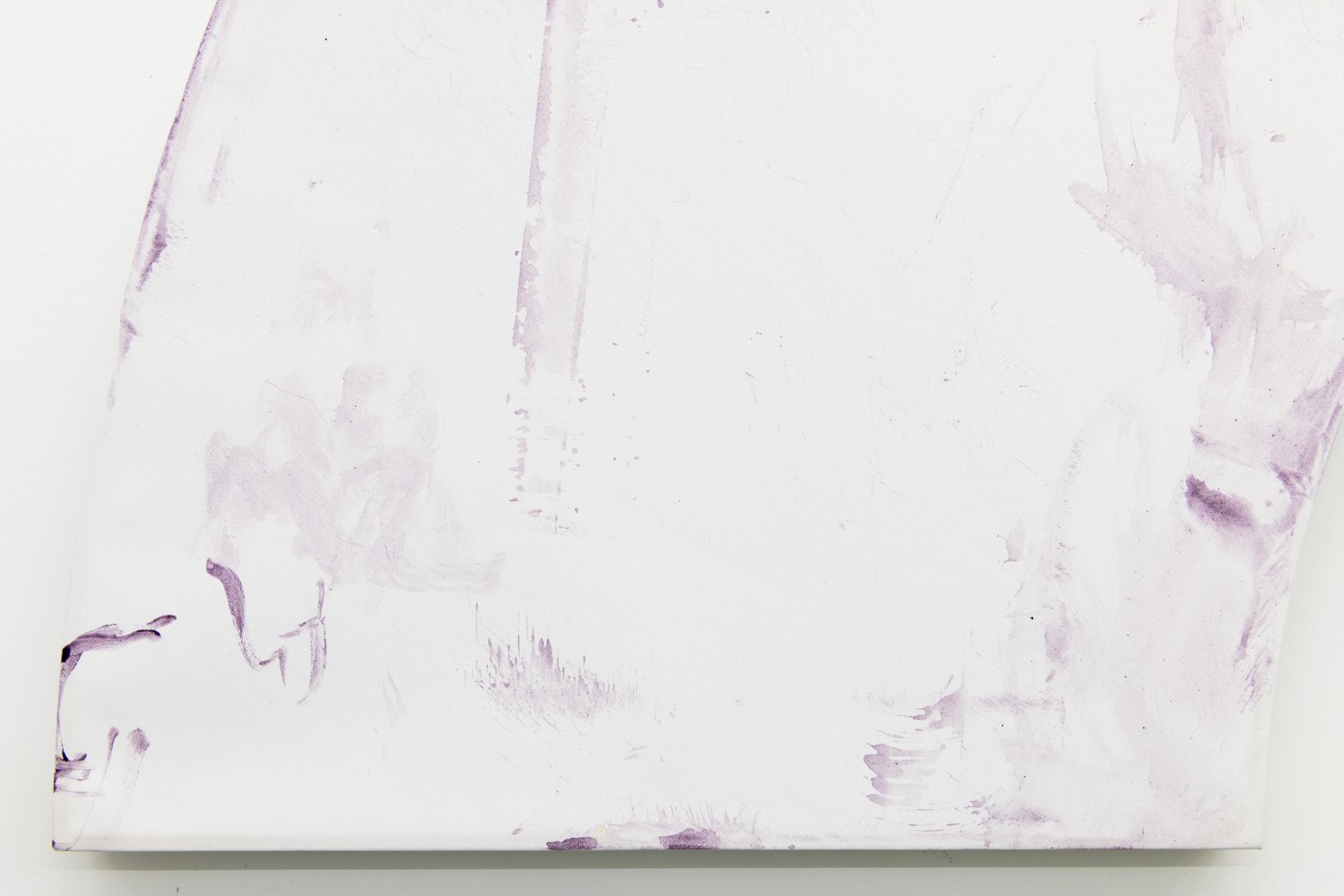 Fan, 2020, Tyrian purple on canvas, 218 x 109 x 2.5 cm, detail