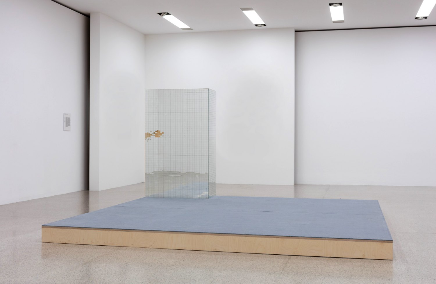 Tom Burr Floor, 1995 Wood, carpet, glass, 158 x 315 x 315 cm