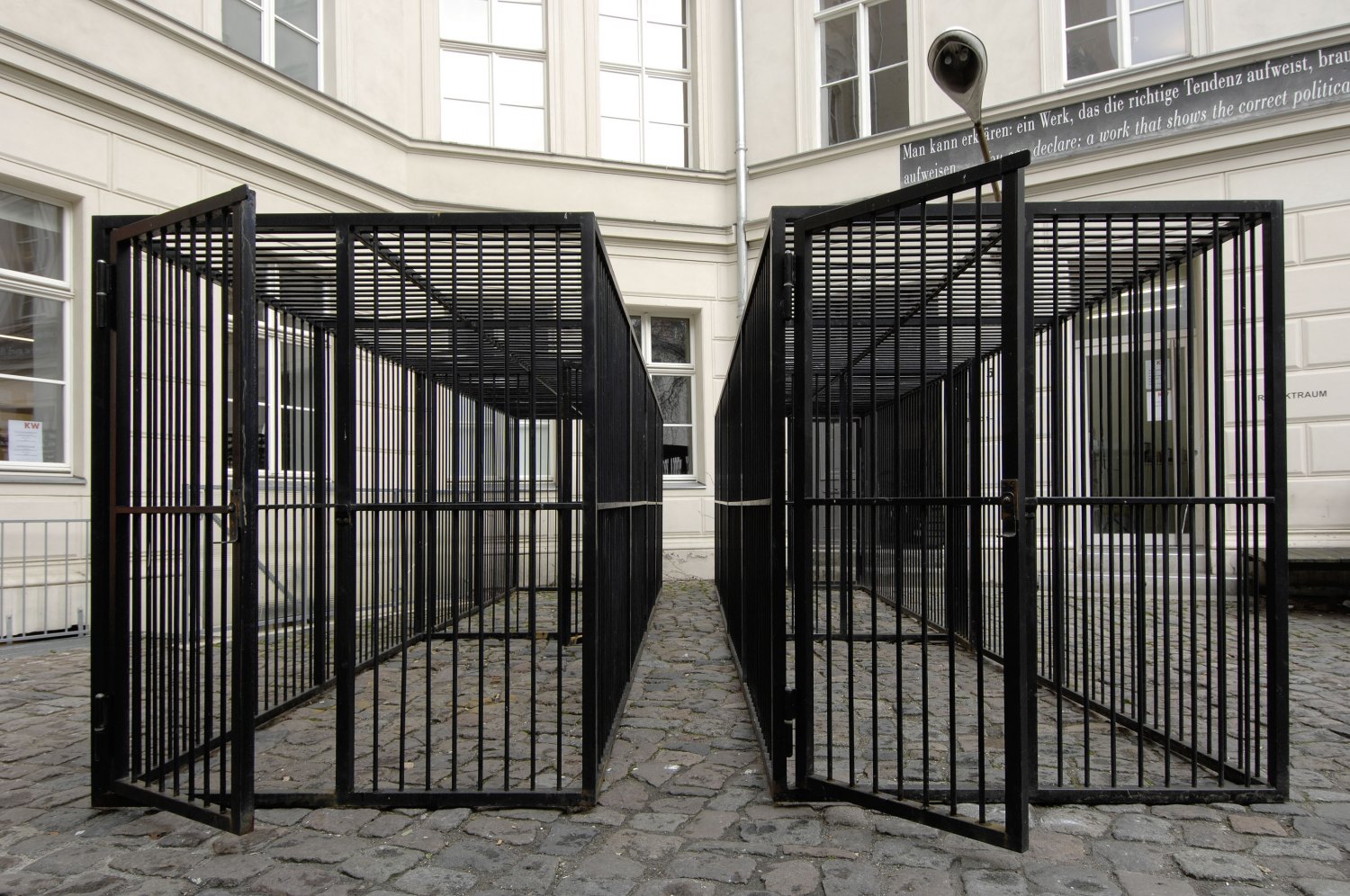 Tom Burr Howl, 2004 Metal, 4 parts, each 300 x 150 x 180 cm Installation view, Political/Minimal, KW Institute for Contemporary Art, Berlin, 2008