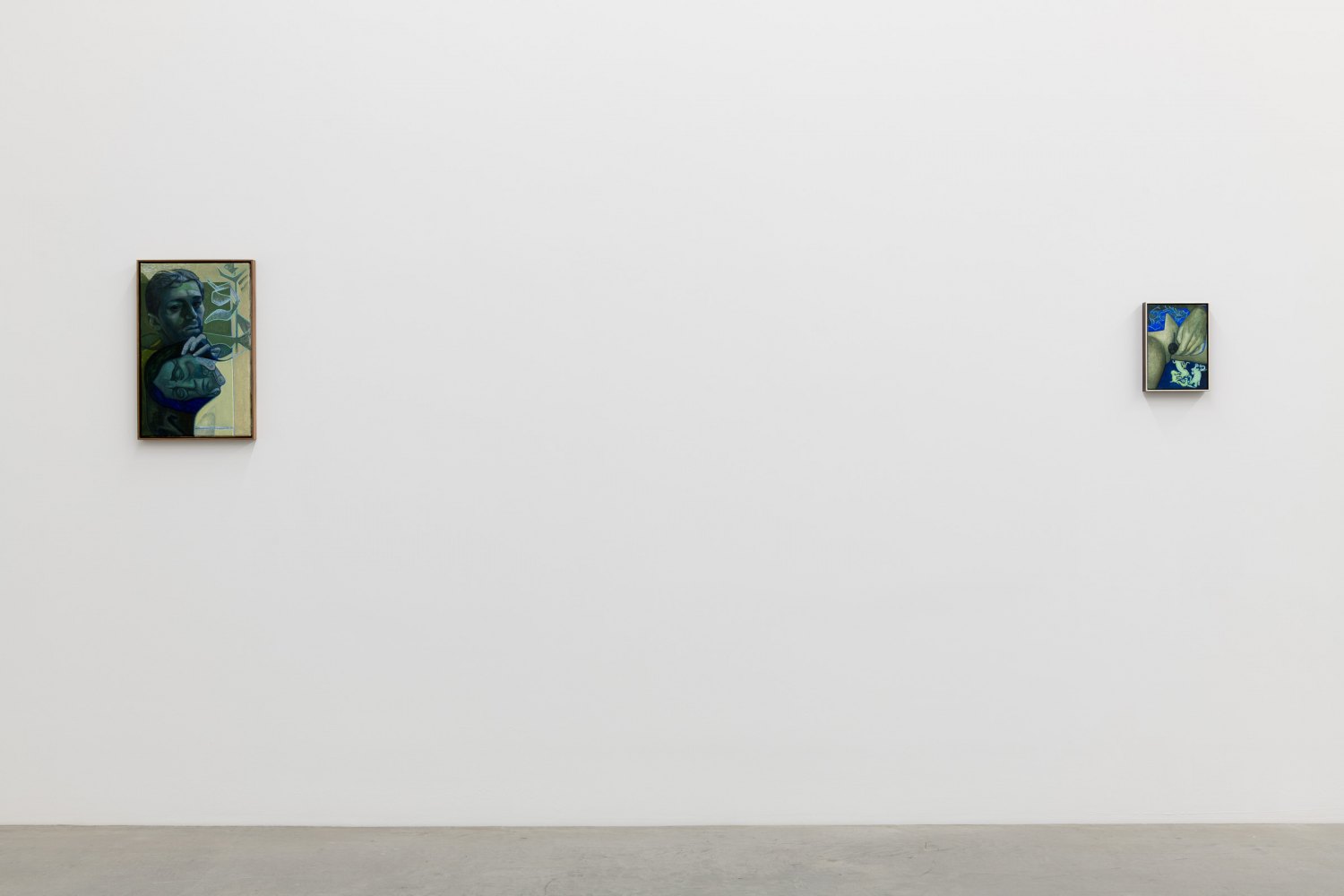 Installation view, Victor Man, Die Rose ist ohne Warum. Sie blühet weil sie blühet, Galerie Neu, Berlin 2020