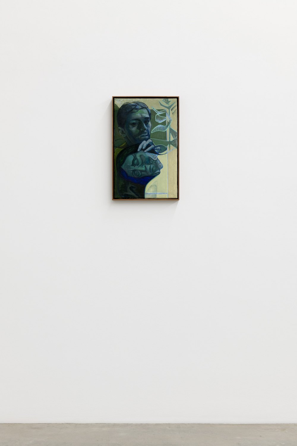 Victor Man Self Portrait With The Yellow Shadowof Christ, 2018 - 2019 Oil on canvas 58 x 37,5 x 3,5 cm
