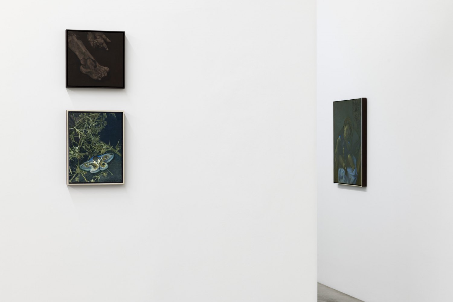 Installation view, Victor Man, Die Rose ist ohne Warum. Sie blühet weil sie blühet, Galerie Neu, Berlin 2020