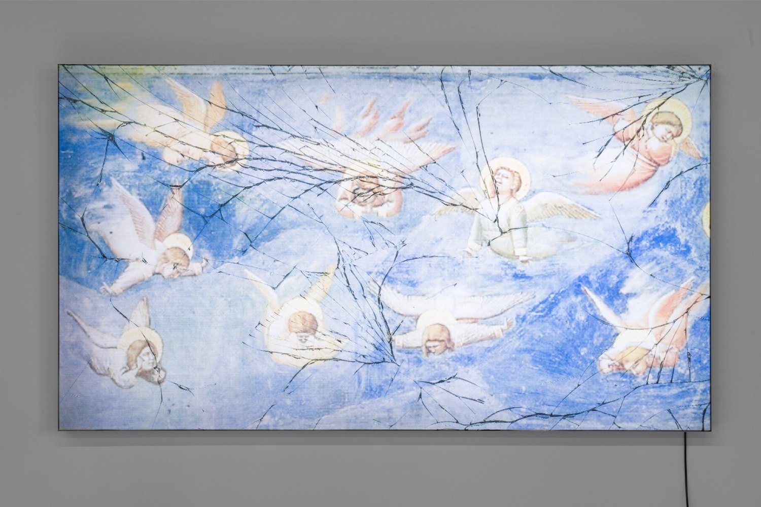 Claire Fontaine Untitled (Lament), 2018  Industrial frameless LED lightbox with pearl vinyl digital print, 156 x 277 x 10 cm   