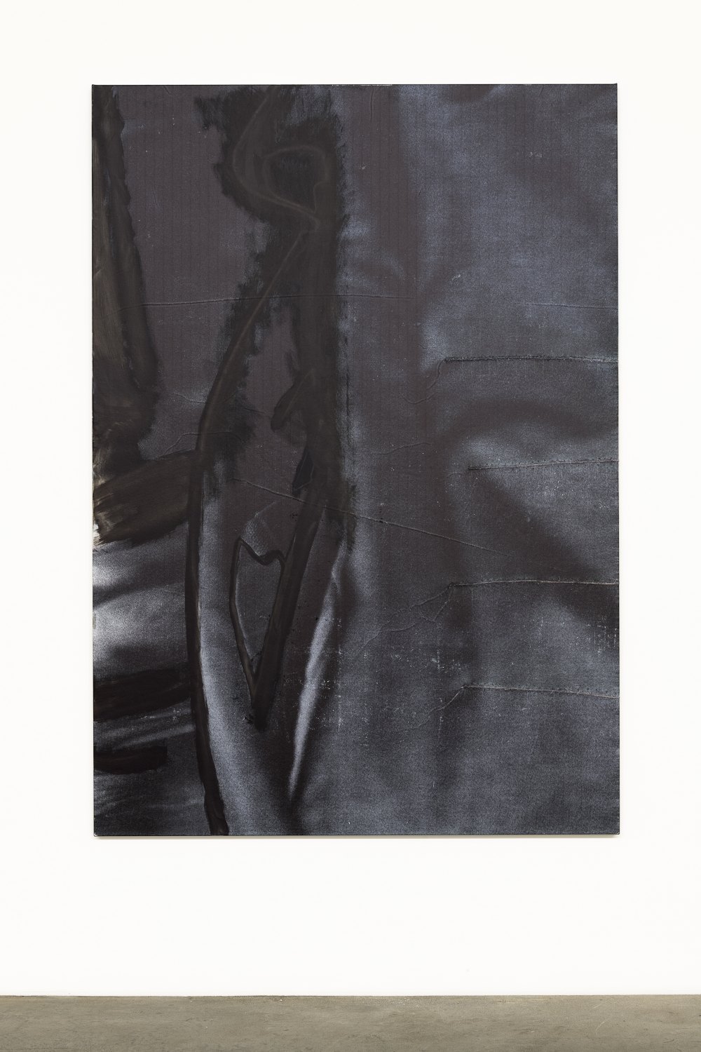 Sergej Jensen Four Scars, 2020 Acrylic and UV print on sewn linen, 200 x 140 x 3 cm