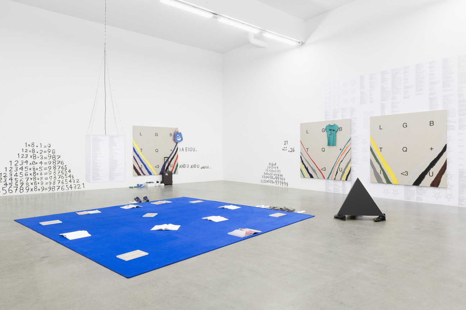 Installation view, Karl Holmqvist, #SAVEYOURTEARS..., Galerie Neu, Berlin 2021