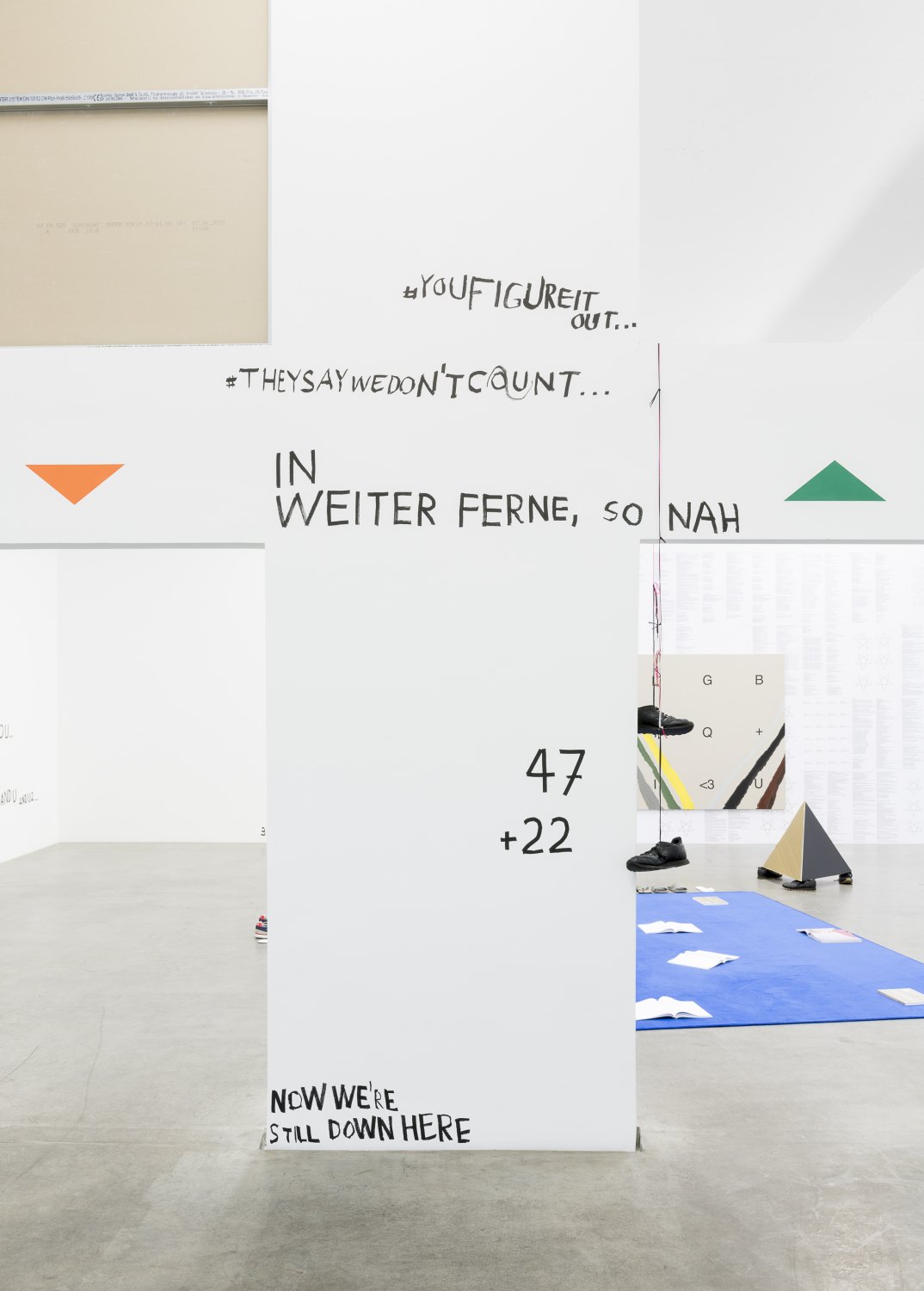 Installation view, Karl Holmqvist, #SAVEYOURTEARS..., Galerie Neu, Berlin 2021