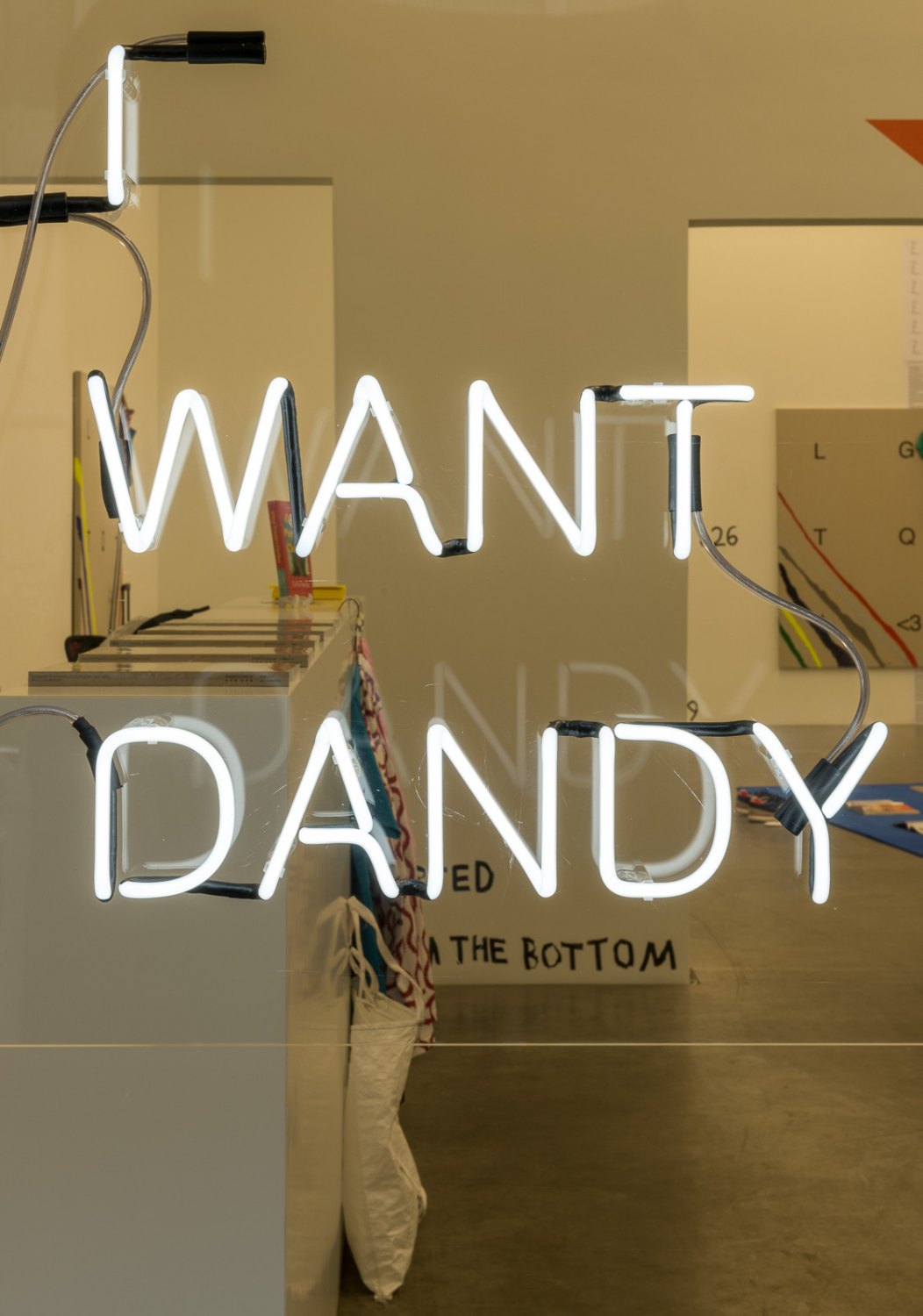 Karl Holmqvist I WANT DANDY, 2012 neon, perspex 79 x 81 x 5 cm 