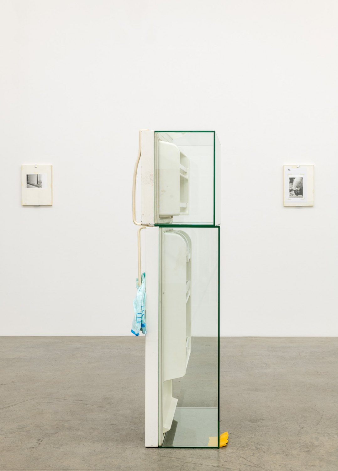 Win McCarthy Empty Volume, 2019 Fridge door, glass, cast butter, food containers 167.7 x 73.7 x 48.3 cm