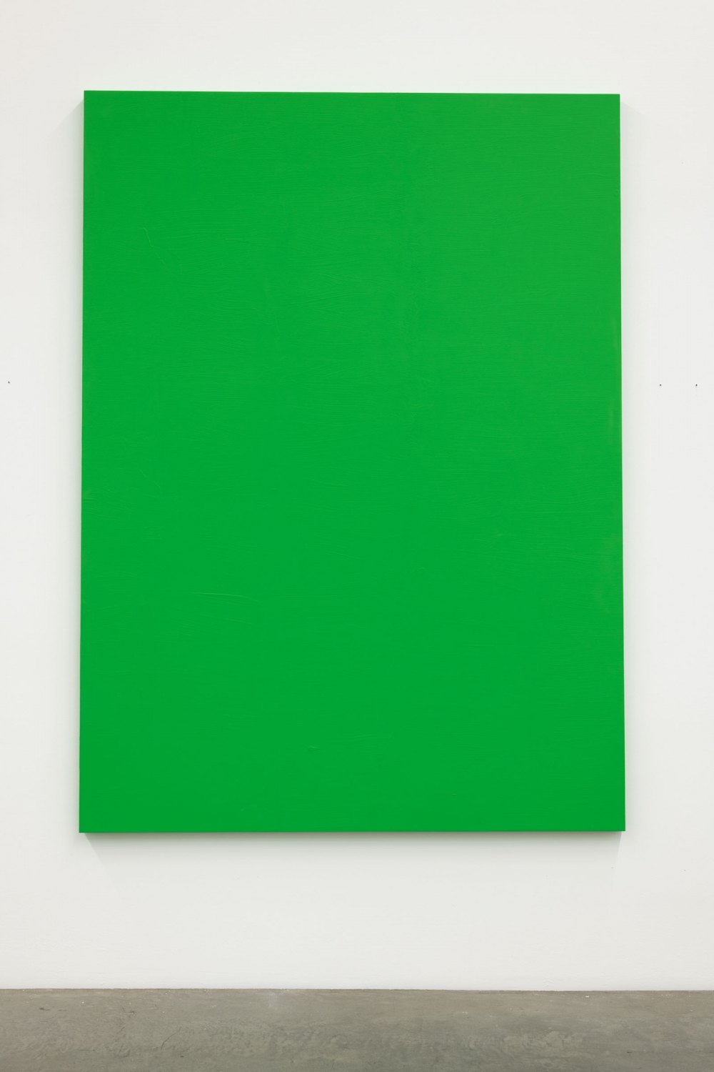 SoiL Thornton Almost anything can be imagined, whatever you want, so imagine that, but not all can be painted and that’s, well…, 2021 Chromakey paint (3 coats) on wood panel 202.6 x 150 x 202 x 149.9 cm (H x W x H x W)
