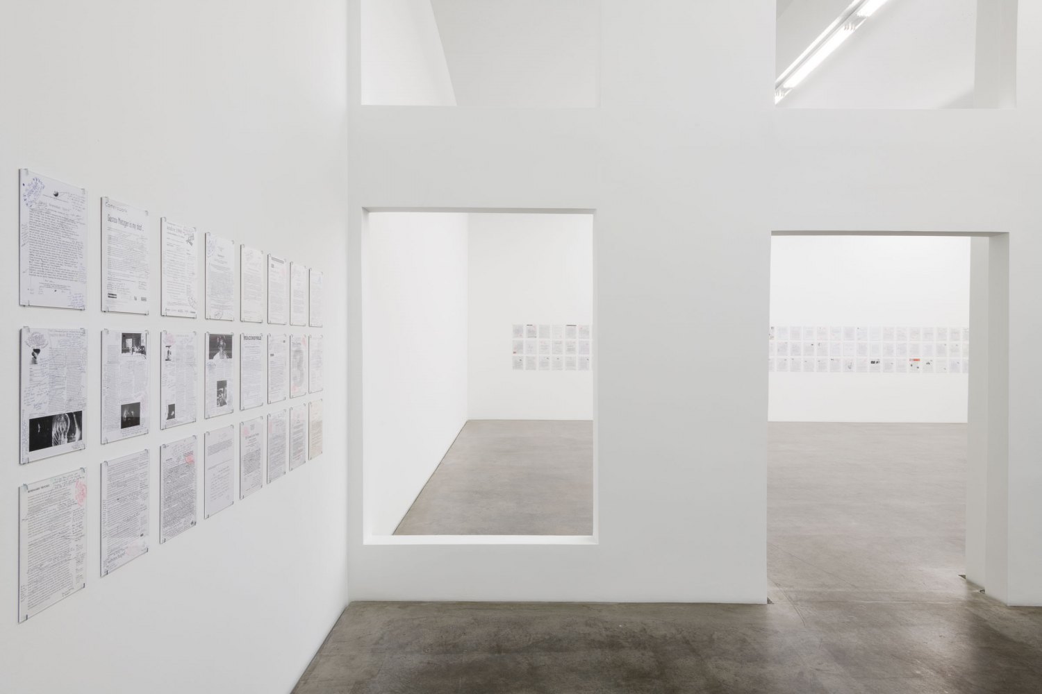 Installation view, BANK, Status Quo. We wanted to paint the walls pink and blue and have a golf buggy in the gallery but all we got was this white cube graveyard, Galerie Neu, Berlin, 2022