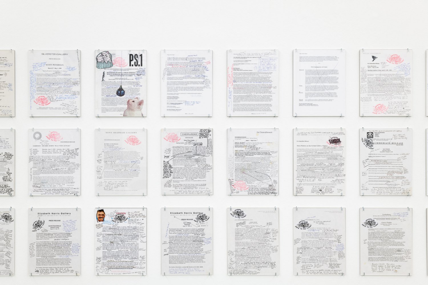 Detail view, BANK, Status Quo. We wanted to paint the walls pink and blue and have a golf buggy in the gallery but all we got was this white cube graveyard, Galerie Neu, Berlin, 2022