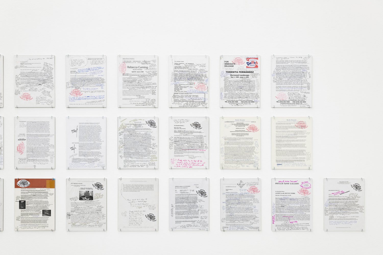 Detail view, BANK, Status Quo. We wanted to paint the walls pink and blue and have a golf buggy in the gallery but all we got was this white cube graveyard, Galerie Neu, Berlin, 2022