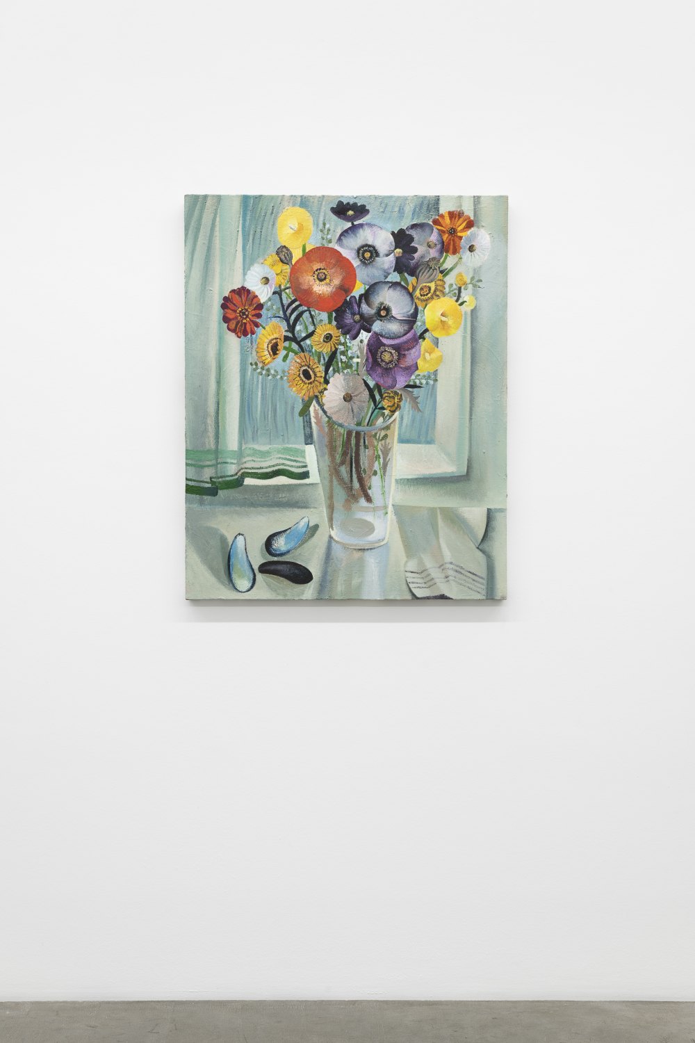 Summer flowers and mussels, 2022 Oil on canvas 101.5 x 81 cm 