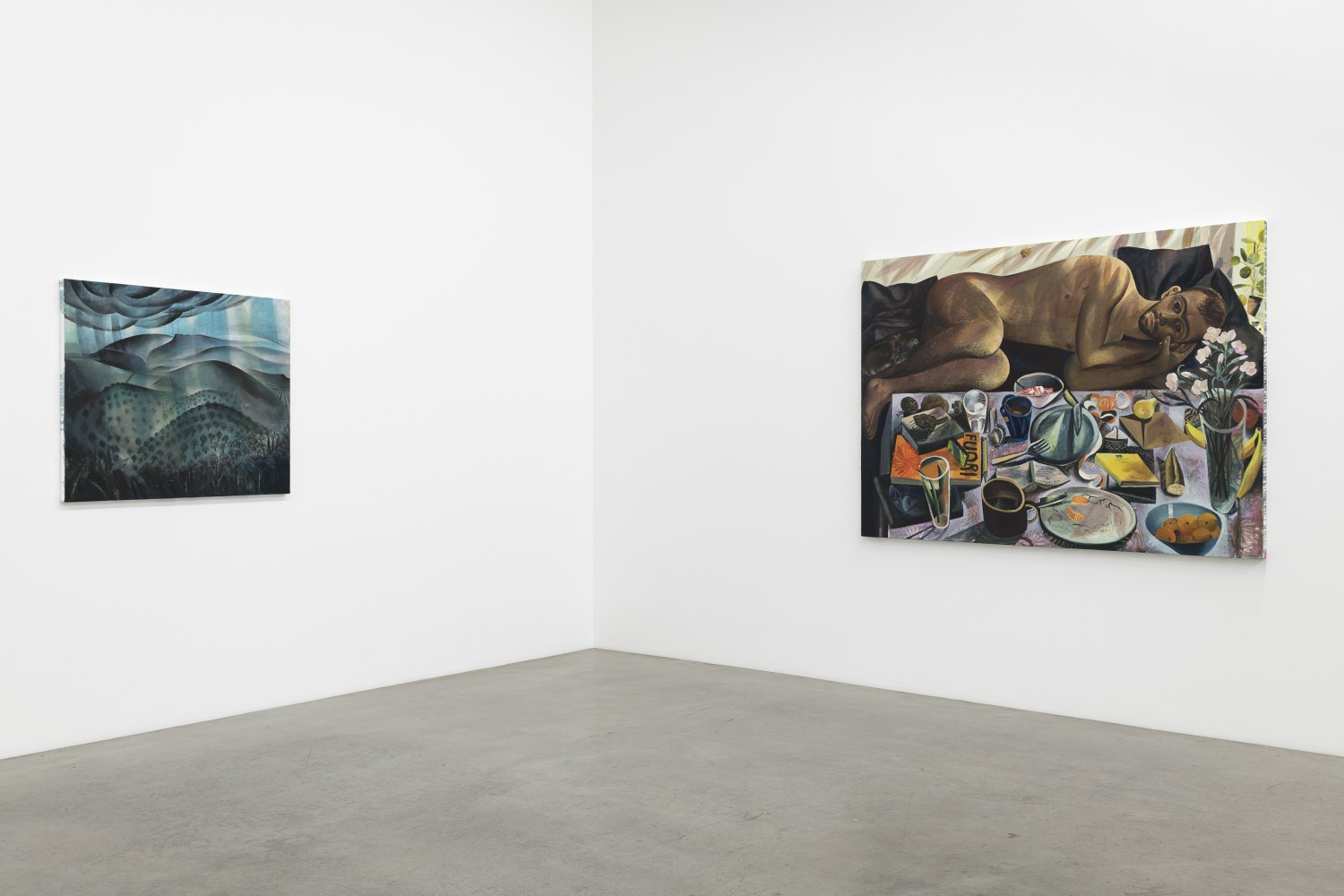 Installation view, Louis Fratino, Die bunten Tage, Galerie Neu, Berlin, 2022