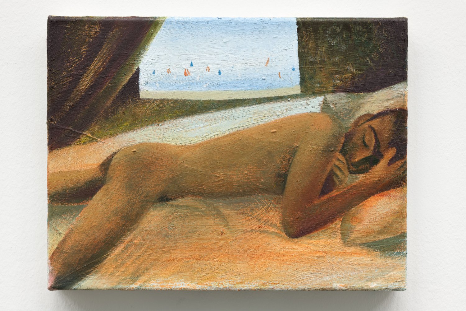 Sleeping Alessandro, Bay of Naples, 2022 Oil on canvas 30.5 x 23 cm 
