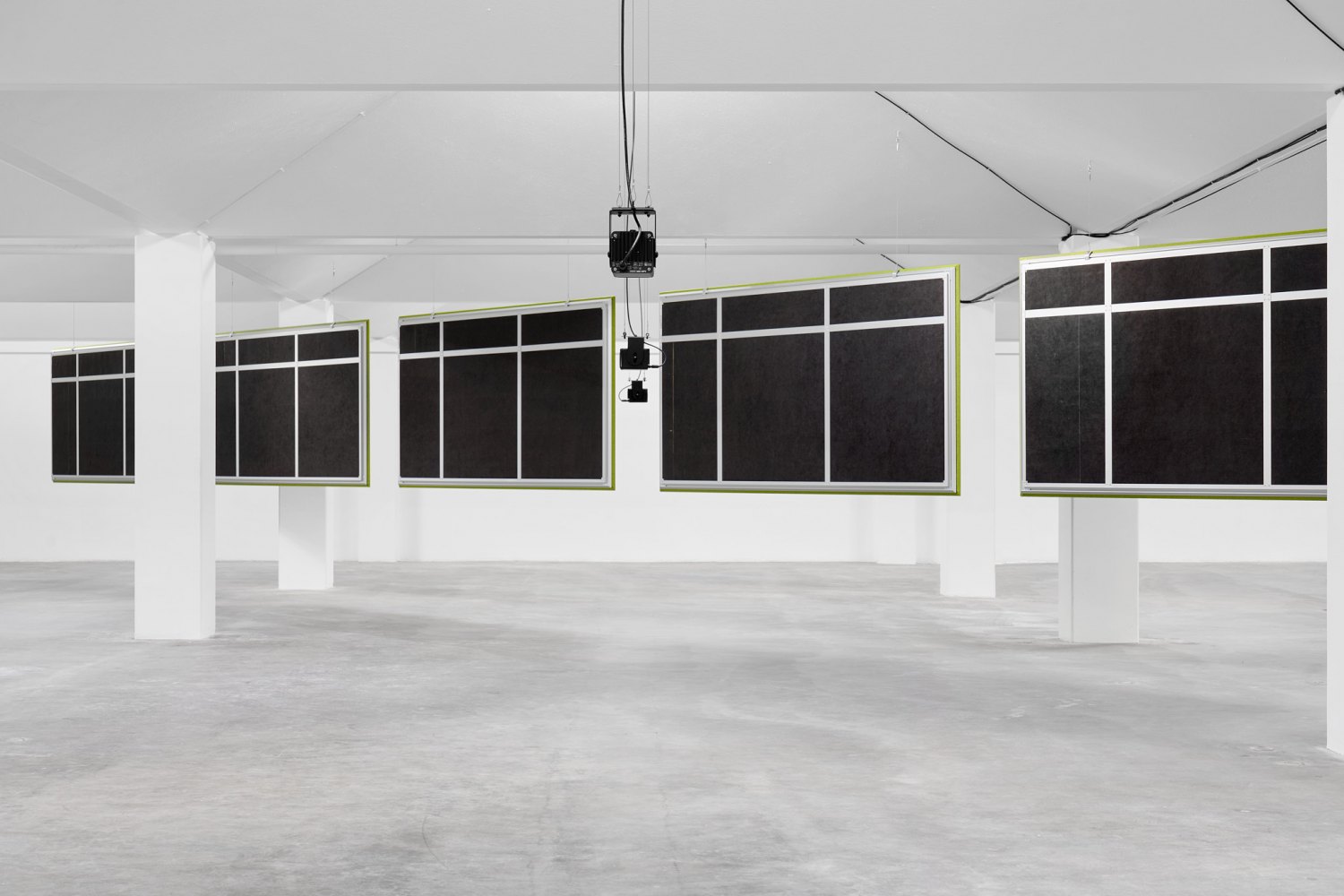 Florian Hecker, Formulations As Texture, horizontal and vertical crossings, Installation view, Simian, Copenhagen, 2022