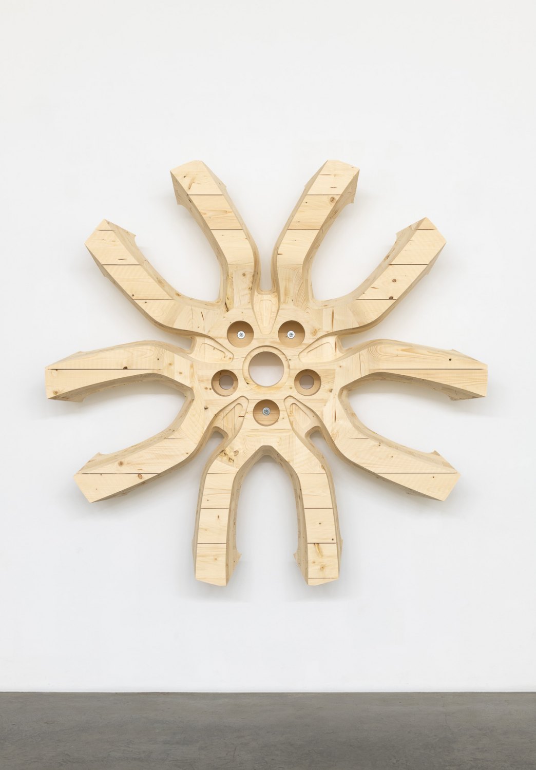 Yngve Holen Rose Painting, 2018 Cross-laminated timber,  30 x ⌀ 200 cm   