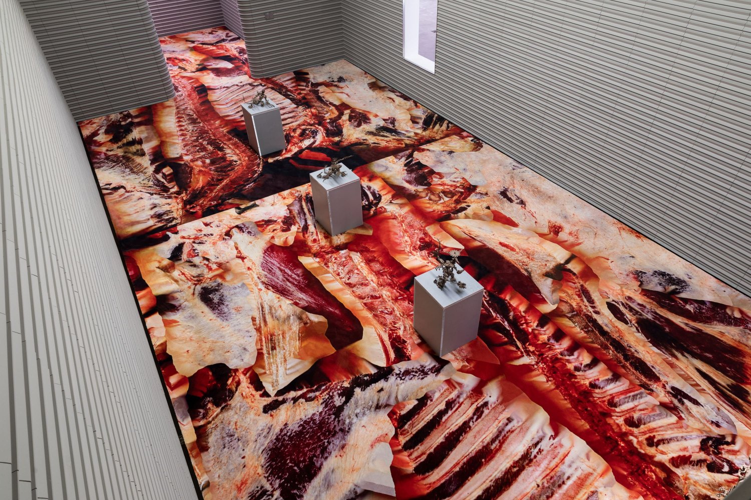Yngve Holen  Exhaust, 2021 Printed carpet, dimensions variable 