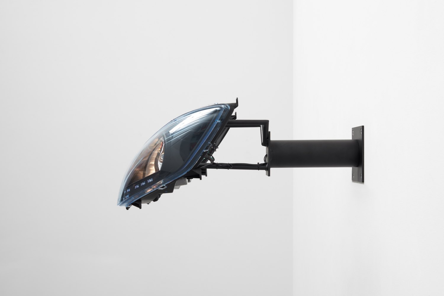 Yngve Holen Hater headlight, 2015  scooter headlight, powder coated steel, 29 x 46 x 66 cm, Side view  