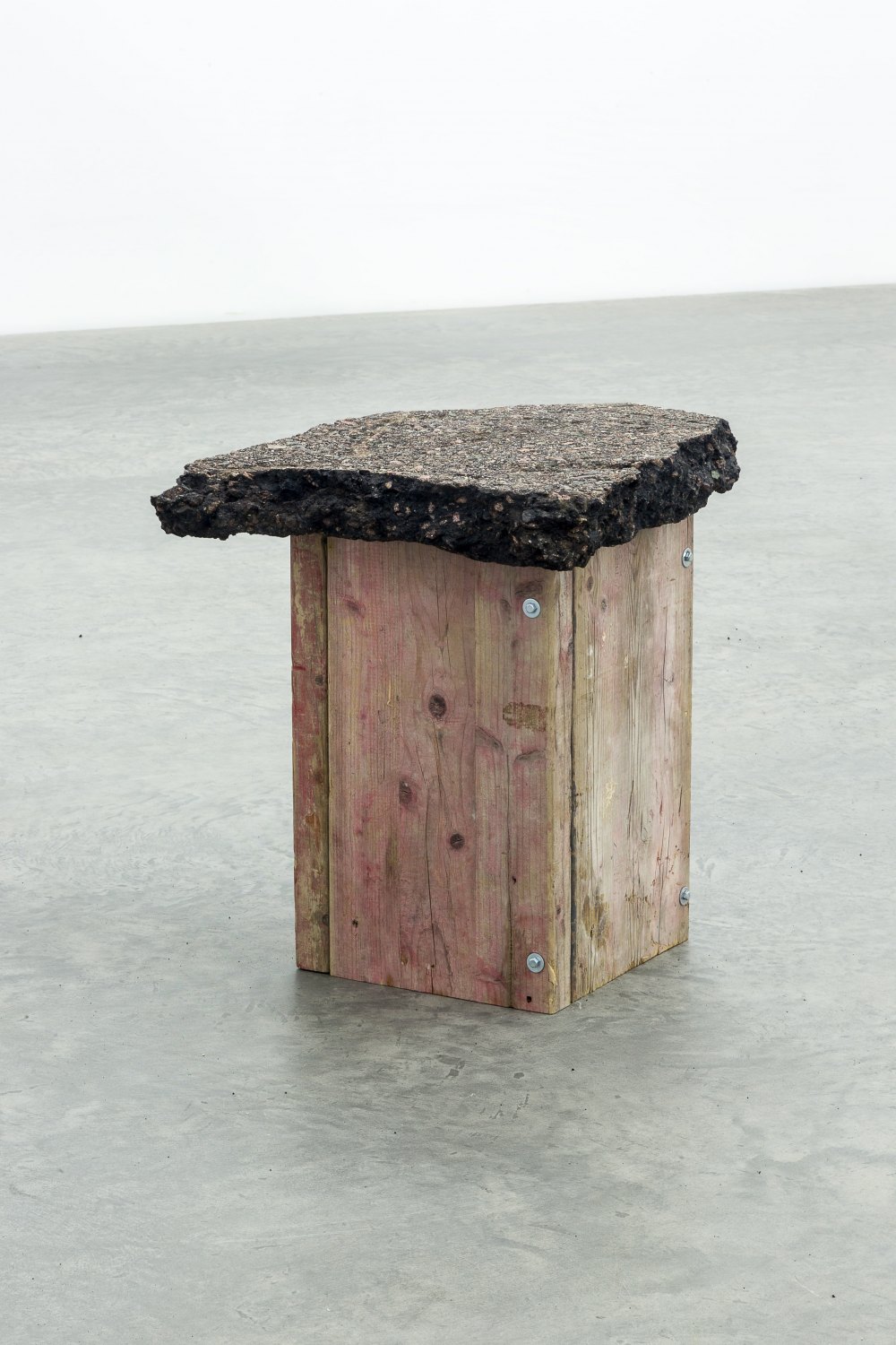Klara Lidén  Untitled, 2014  Asphalt and wood 60 x 64 x 51 cm  