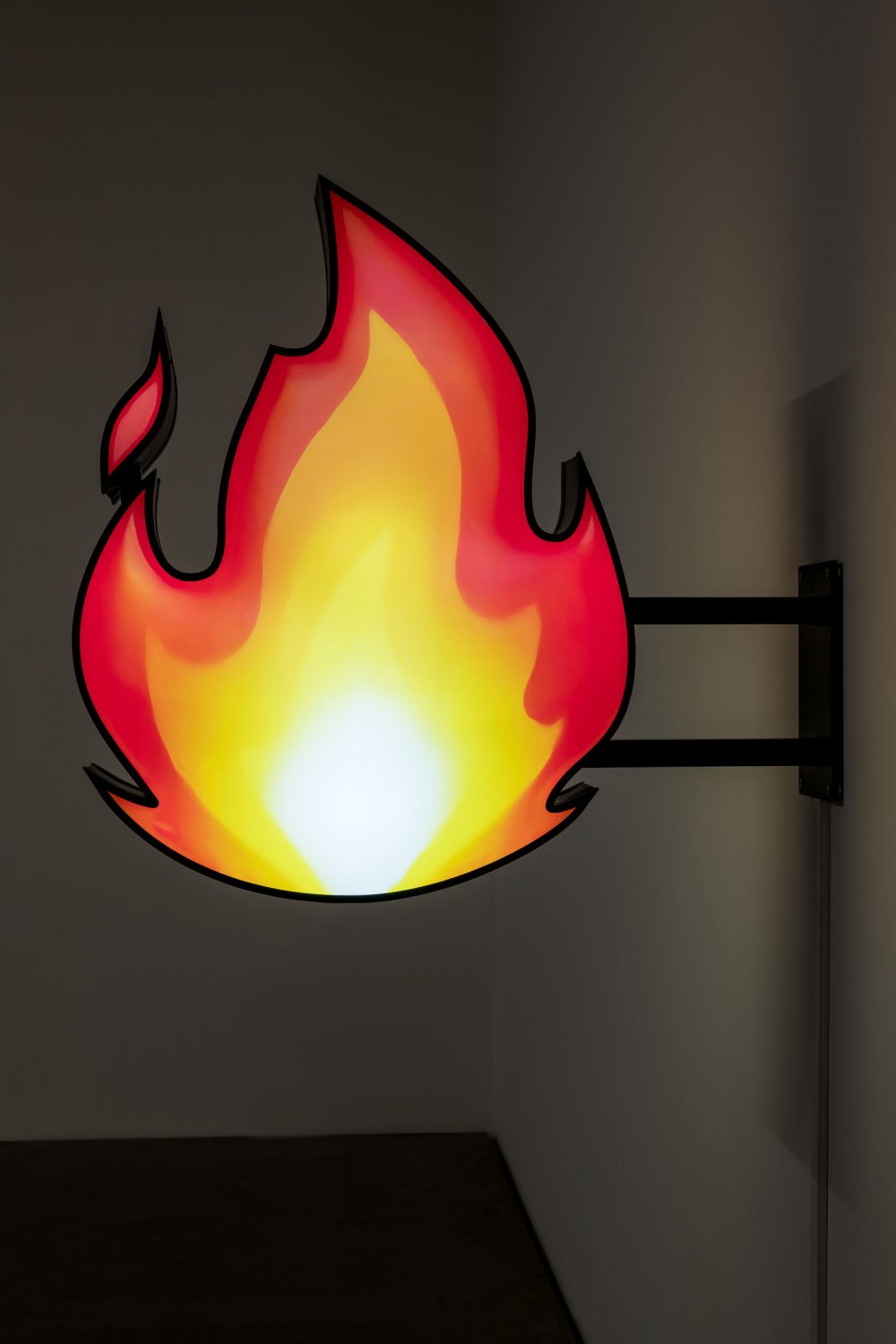 Claire Fontaine  On Fire, 2023 Double sided LED sign, metal 80 x 100 x 15 cm
