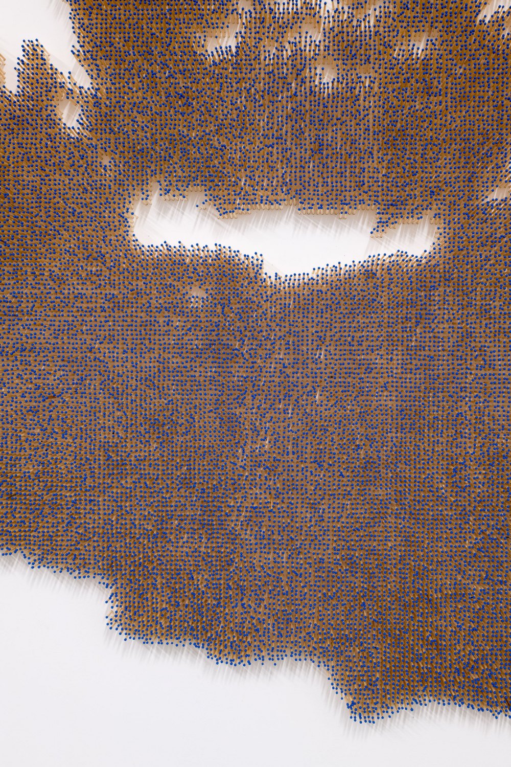 Claire Fontaine  Mediterranean Sea (Unburnt/ Burnt), 2023 Burnt/unburnt matchsticks, dimensions variable 288 x 600 cm, dimensions variable