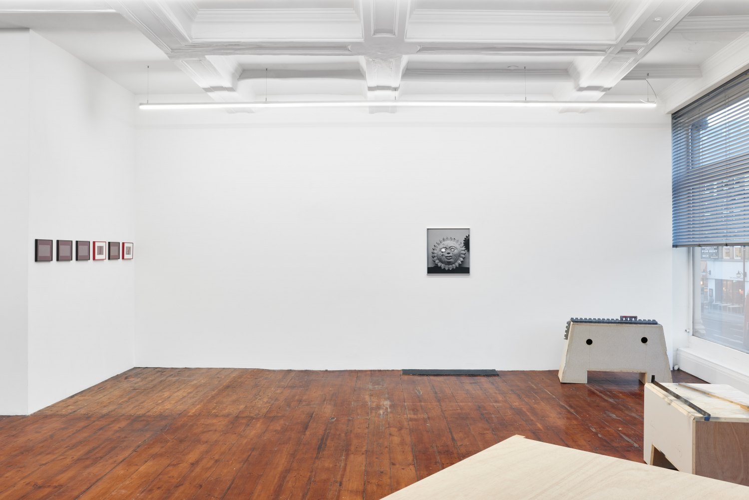 Installation view, Manfred Pernice & Megan Plunkett, >anticorpo<, 2024
