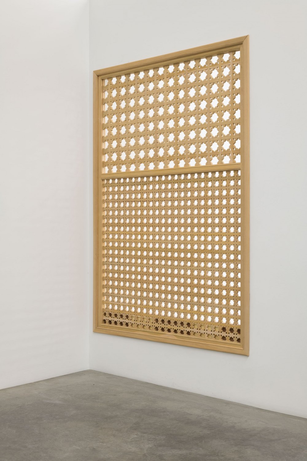 Mashrabiya, 2024 Cedar, cashew, lemon wood 214 x 149 x 8 cm  