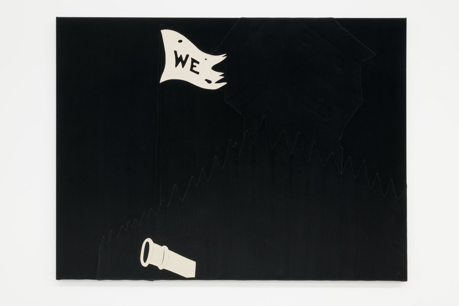Cosima von Bonin, We, 2024 Velvet, felt, fleece 142 x 190 x 4.5 cm