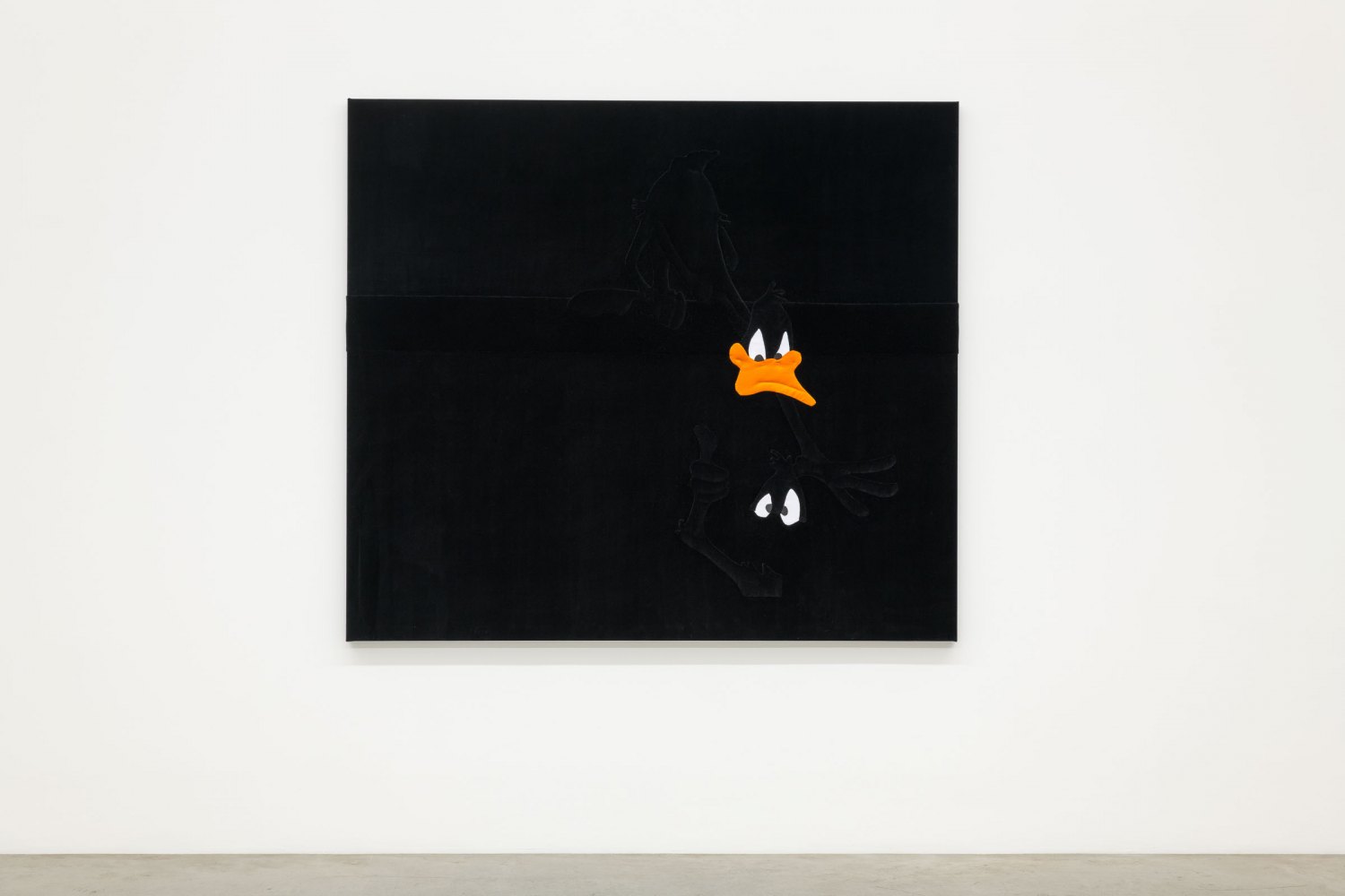Cosima von Bonin, Hustlers, 2024 Velvet, cotton, fleece 170 x 192 x 4.5 cm