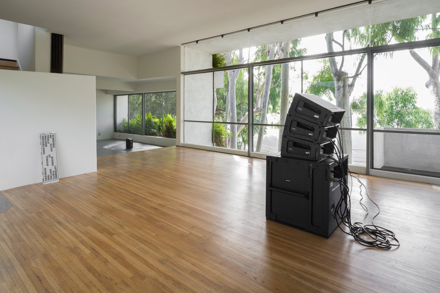 Florian Hecker, Resynthesizers, installation view, MAK Center for Art and Architecture, Los Angeles, 2021