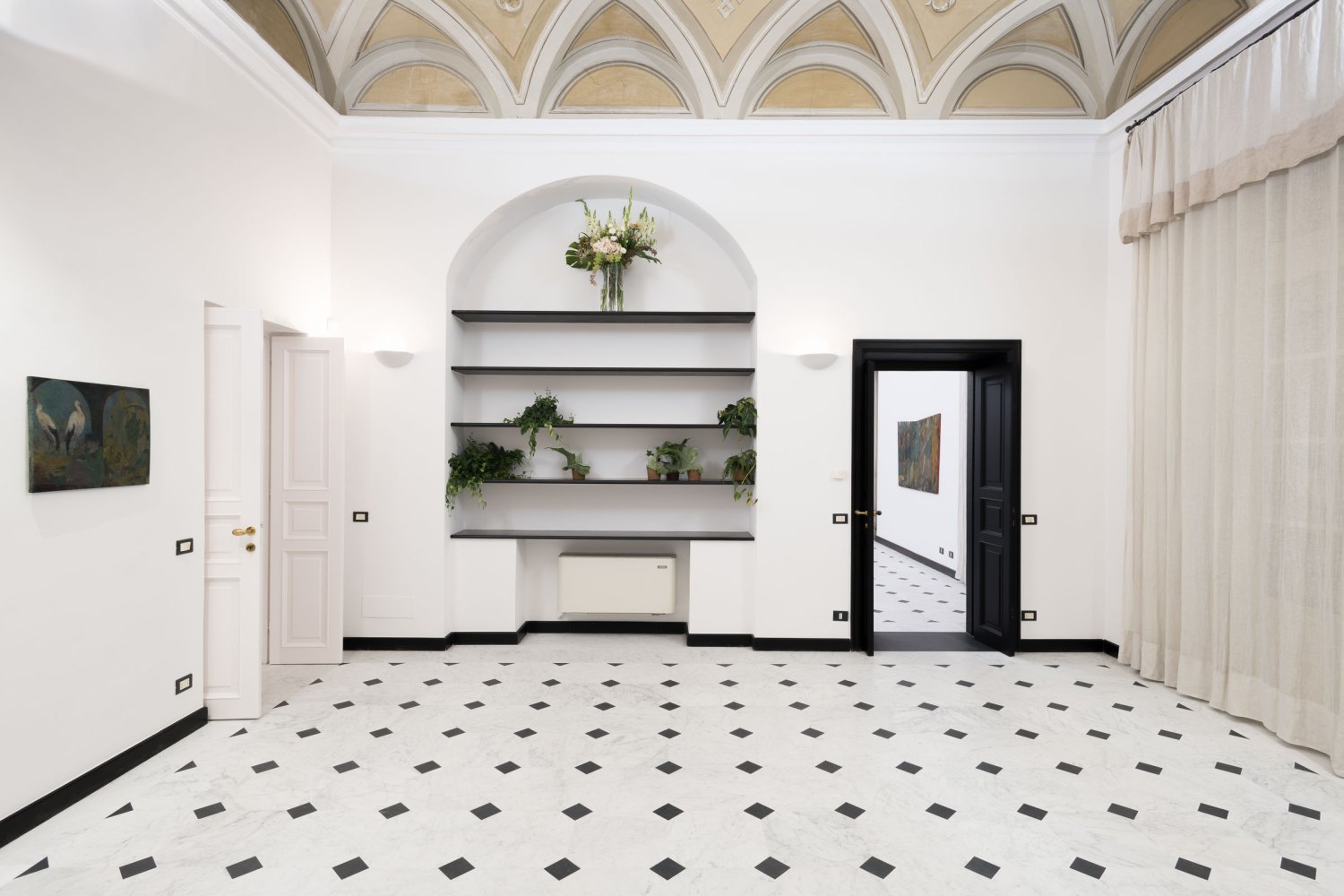 Installation view, Kai Althoff, di costole, nervi delle volpi, 2024 