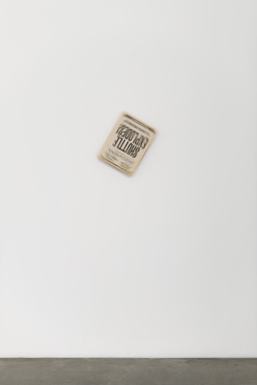 Tablooid, 2025 Newspaper film prop, aluminium, motor 37.5 x 28 cm