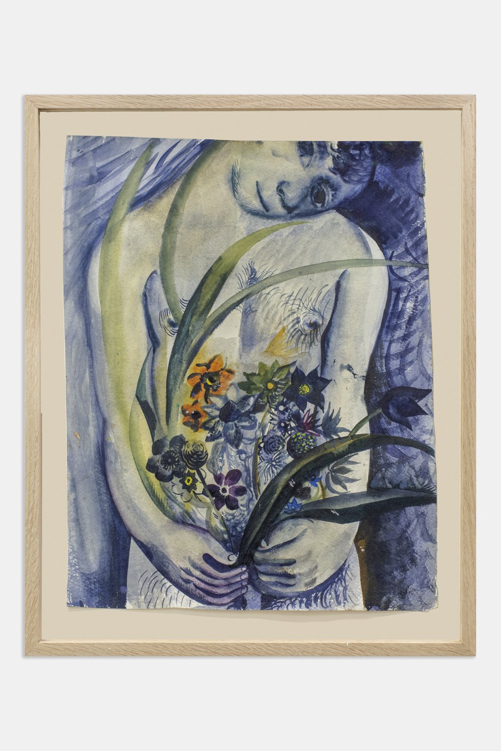 Louis Fratino Man with bouquet, 2024 Watercolor on paper 25.5 x 35.5 cm