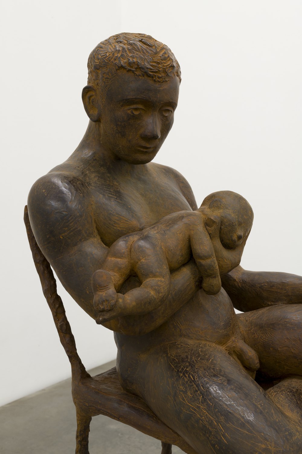 The young father, 2025 (detail)bronze with patina81 x 60 x 40 cm