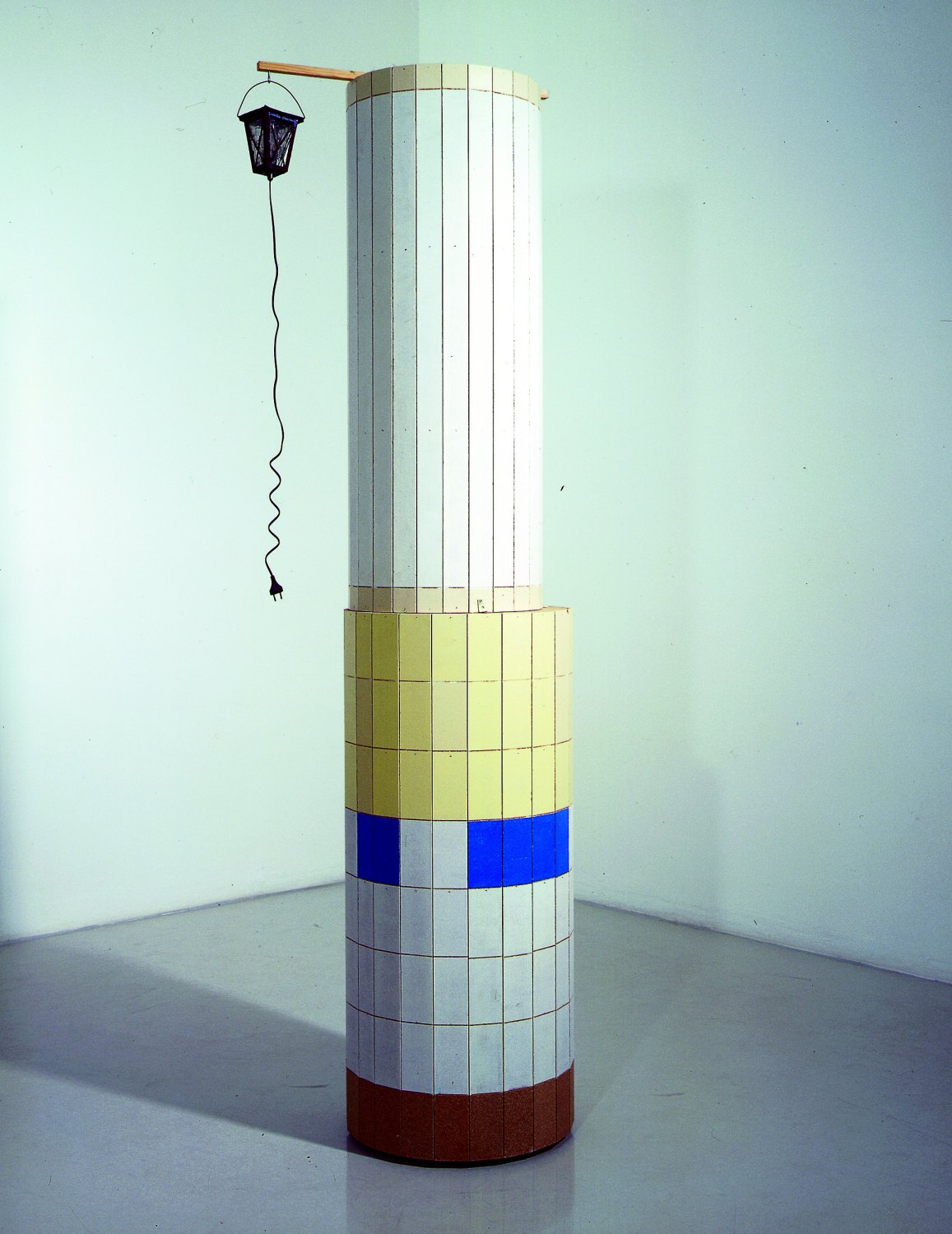 Manfred Pernice Hängende, 2002 Wood, lamp  265.5 x Ø = 83 cm